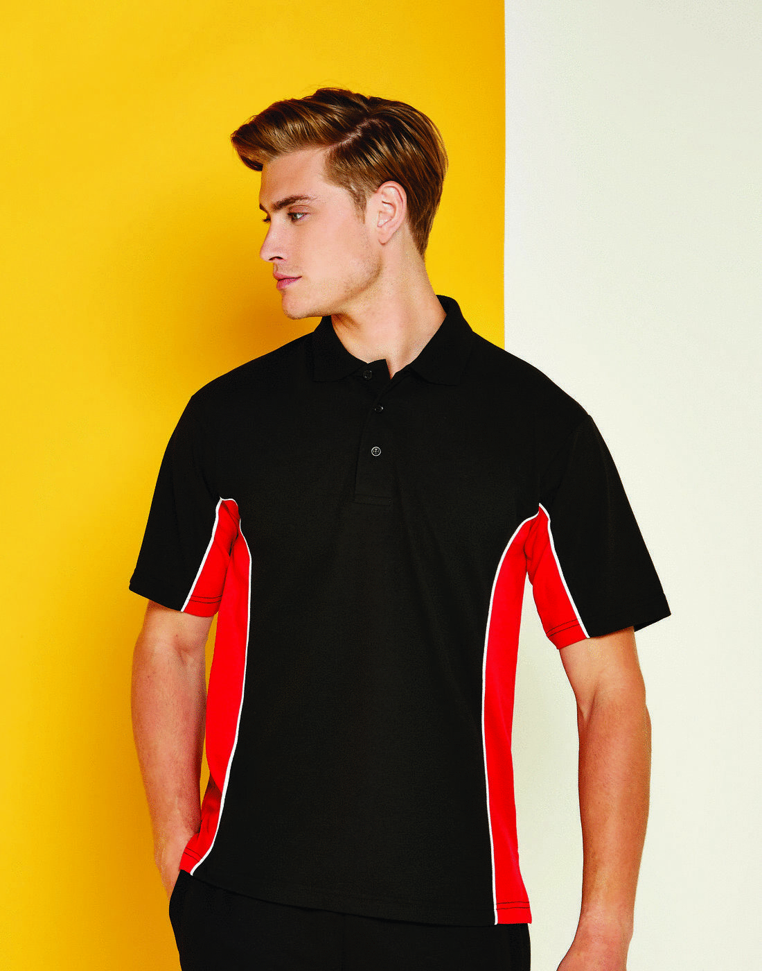 Cricket Tour Shirts GameGear personalised Teamwear polo shirts Black/Orange 